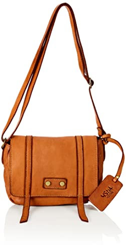 usha WHITE LABEL Damen Handtasche aus Leder, Kamel