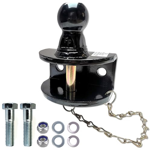XIMPLIO Giunto per talpa con bullone per sfera flangiata AHK – giunto combinato 90 mm per ATV e quad, camper, veicoli statunitensi, trattori, furgoni, camion (con viti)