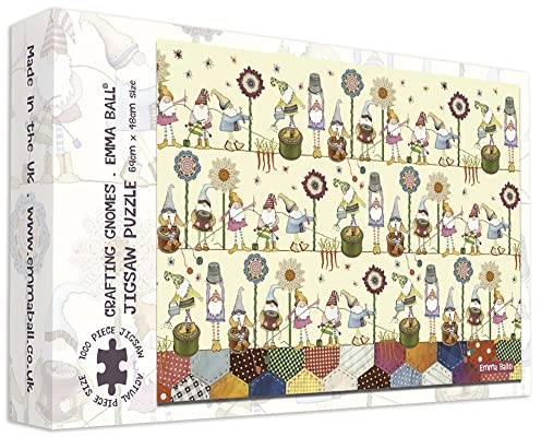 Emma Ball 1000 Piece Jigsaw - Crafting Gnomes