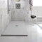 Yellowshop - HEAVY Piatto doccia rettangolare marmoresina base 90 cm h 2,5 cm Grigio con sifone, piletta e copripiletta inox (Cm 90x120)