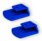 Generico Due Pezzi Clip Supporto Compatibile con Telepass Slim e Compatibile con MooneyGo. Disponibile in 6 Colori (Blu)