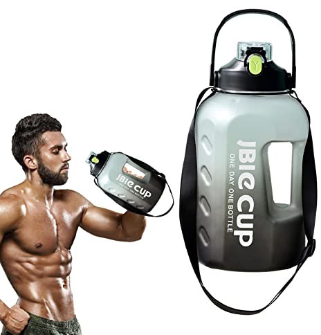Granbouteille d'eau 3 litres avec horaires pour Boire, carafes Portables pour la Salle Sport pour Une hydratation Toute la journée, étanche