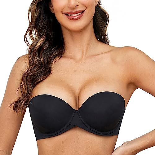 MELENECA Women’s Heavy Padded Convertible Multiway Underwire Push Up Strapless Bra