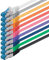 1CONN 10x 1,0 M - Câble réseau CAT-6a Câble Ethernet Lan Patch Connecteur RJ-45 SFTP 10GB/s - 10 pièces 10 couleurs