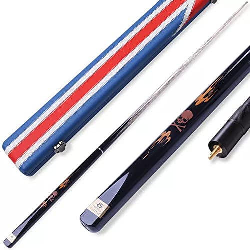 MyNvy Billiard Tisch mit zubehör Billiard cue Billard Queue Das Snooker-Queue-Set ist aus hochwertigem Eschenholz 3/4 Split Queue 17,5-18,5 Oz(Color:B,Size:)