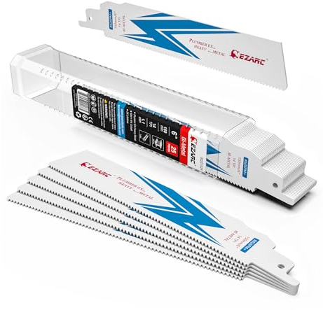 EZARC 25 Hojas de Sierra Alternativa Bimetálicas de Cobalto para Corte de Metales Pesados, Hojas de Sierra Sable 150mm 14TPI R626PM+