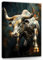 Bilder Stier Motivation Geld Abstrakt Tiere 100x75 cm - Modern Leinwandbild Groß XXL Schlafzimmer Wohnzimmer Wandbild Kunstdruck Wandbilder Canvas Desing Wand Bild auf Leinwand Aufhängefertig
