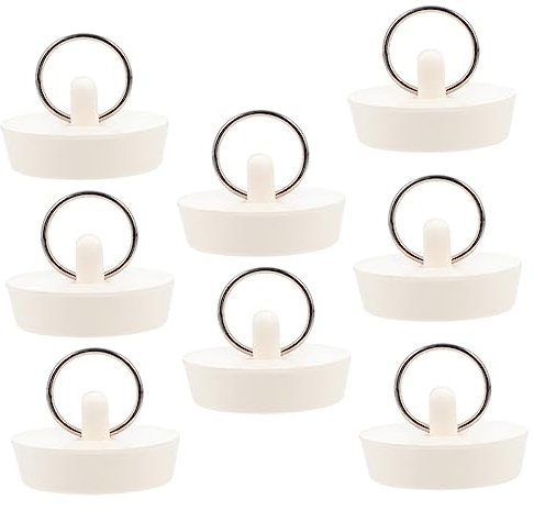 Cabilock 8piezas Accesorios De Baño Tapones De Desagüe con Anilla Tapones para Lavabo y Fregadero