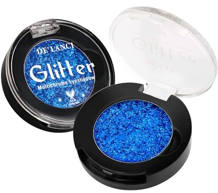 Blauer Schimmer Einzelner Lidschatten schimmernder, Saphirblauer Glitzer Lidschatten, Hochwirksame, Mehrdimensionale Augen-Looks, Lang anhaltender verblendbarer Lidschatten, Ozeanische Augen.