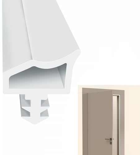 Zimmertürdichtung Türdichtung Weiß Holzzarge 10M, Türrahmen Dichtung für Schallschutz, Zugluftstopper und Türdichtungen, Holztüren zur Schalldämmung und Kollisionsvermeidung Zargendichtung