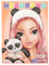Depesche 12823 TOPModel - Kosmetikhaarband Beauty and Me, aus weichem Material, in Weiß mit schwarzen Panda Ohren, Stirnband für die Hautroutine