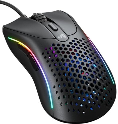 Glorious Gaming Model D 2 Ratón Gaming con Cable - ergonómico, superligero 58 g, Sensor óptico 26K, 6 Botones programables, 80 Millones de clics, FPS, MMO, MOBA, Battle Royale - Negro Mate