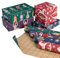 RUSPEPA 4 Rollen Weihnachts-Geschenkpapierrolle aus Kraftpapier – Nussknacker Solider, Trojanisches Pferd, Ballettmädchen und Schneeflocken-Design – 43,2 cm x 3 m pro Rolle
