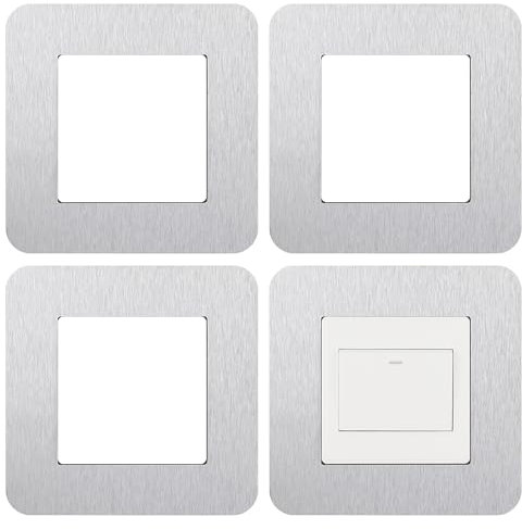 4 Pegatinas de Interruptor, Cubiertas Protectoras Decorativas, Diapasón y Pantalla de Luz, Placa de Borde para Interruptores