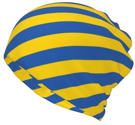 Ajiekjdsv Flagge der Ukraine Multifunktions-Beanie-Mütze, weiche und dehnbare Schädelmütze für Damen und Herren, vielseitige Kopfbedeckung für Mode, Schwarz , One size