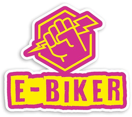 2 x 10 cm E-Biker Lightning Bolt Vinyl-Aufkleber – Rosa MTB Mountainbike Herren Elektrischer Aufkleber #70812