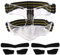 Maske für gebrochene Nase, 15 x 9,5 cm Verstellbarer Nasenschutz mit Polsterung Gesichtsschutz Gelb Schwarz Sport-Gesichtsmaske für Basketball Fußball Baseball (Halbe Abdeckung)