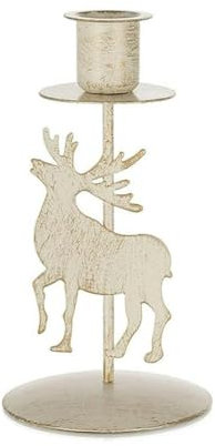 Kerzenständer 2 Stück Weihnachten Elch Dekoration Kerzenhalter Metall Tischdekoration Kerzenhalter Ornament Weiß