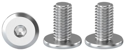 Drenky Tornillos De Cabeza Plana Hexagonal M5 X 12 mm Tornillos Herramientas De Tornillos Allen Acero Inoxidable A2 V2A Tornillos Rosca Completa Para Muebles, 20 Piezas