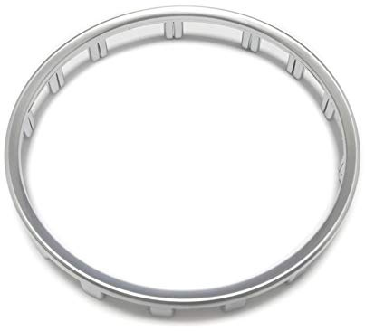 JINFOLI Silber Chrom Lenkradverkleidung Flying Wheel Badge Center Logo Ring Einsatz Emblem Rahmen, for Audi, A1 A5 A6 C7 Q5 Lenkradbezüge(for A5 2013 2016)