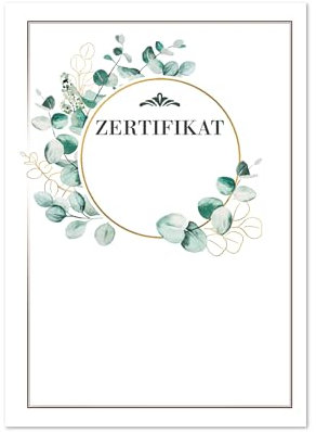 TypeStoff Urkunde Blanko floral für Gelegenheiten wie Auszeichnung, Belobigung und Jubiläum, privat, im Beruf oder im Verein - 5 Stück - MP-01501-05