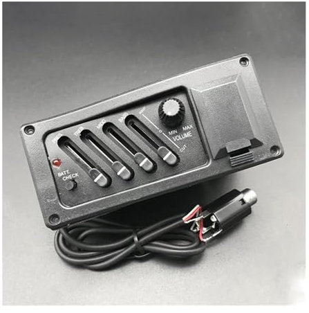 Lot De 10 Micros De Guitare Acoustique EQ 4 Bandes Préampli De Guitare Acoustique Micro Piézo Sortie 6,5 Mm Pièces détachées pour micros de guitare acoustique(45)