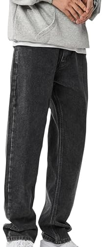 Jean Homme Pantalon Stretch Regular Baggy Jeans Large Coupe Droite Droit Elastique Men Grande Taille Bootcut De Travail Vêtement Décontracté Cargo Skinny Mode Jeans pour Homme