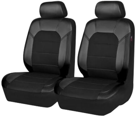 TYGCP Auto Sitzbezügesets für Opel Corsa F/Corsa-e MJ22/Corsa Edition/GS Line 2019-2023 2024,Wasserdichtes Sitzbezüge Vorne und Hinten Atmungsaktiv Komfortabler Schonbezug Zubehör,Black-2seats