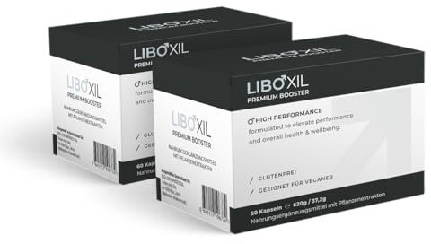 LIBOXIL Kapseln hochdosiert - Premium Lust Kapseln für den aktiven Mann - innovativer Männer Complex mit Arginin, Maca, Guarana - Formel für männliche Lust - vegan Men Supplement (2 x 60 Kapseln)