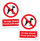SAFESIGN (2 Pack) No Dogs Except Guide Dogs PVC Sign Stickers - 200mm x 150mm - Safety Health Waterproof Vinyl Conforms to EN ISO 7010:2012