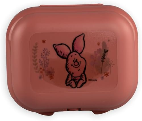 Tupperware To Go Mini-Twin Größe 1 kleine Brotdose Twin Schule Kindergarten (rosa Ferkel)
