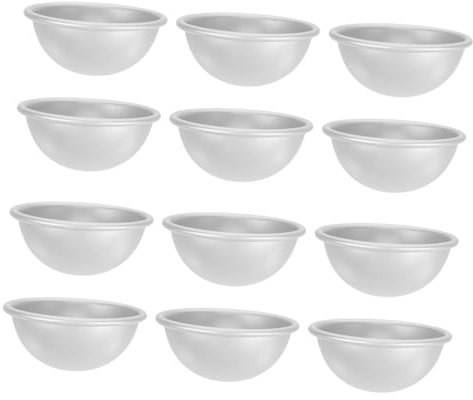 NOLITOY 12 Stück Kreative Bad Salz Formen Halbrunden Ball Formen Aluminiumlegierung Für Diy Zuhause Nachhaltig Und Sicher Anwendung Leicht Zu Reinigen Für Private Oder Professionelle Nutzu