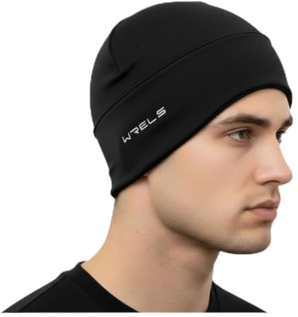WRELS Fleece Warme Laufmütze Sportmütze mit Verlängertem Ohrenschutz,Herren | Winddichte Leichte Wintersportmütze für Winterlauf,Jogging,Wintersportarten im Freien,Vier-Wege-Stretch-Design