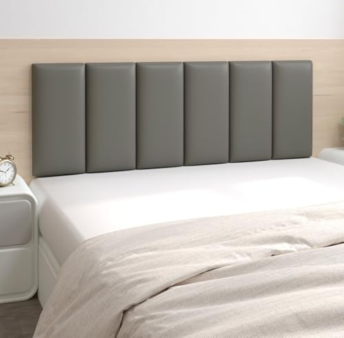 Wandpaneele aus Leder, selbstklebende 3D-Polsterung für TV-Wände und Schlafzimmer-Dekor, gepolsterte Wandpolsterung Kissenpaneele, 150 cm x 60 cm