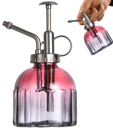 Vintage Plant Mister Spray Flasche, 200 ml mit Bronzepumpe für Orchidee, Sukkulente, Hauspflanzen (Stil 1)