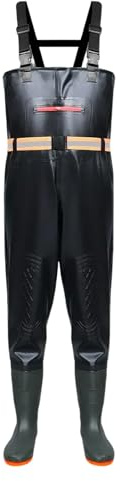 Billowvolve Wathose Herren Damen Anglerhose mit Stiefel Angelhose für Erwachsene Atmungsaktive Wasserdicht Watthosen mit Stiefeln Watstiefel Hose für Angeln, Wassersport, Outdoor Aktivitäten
