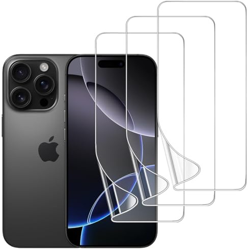 DYNASCO 3 Pack for iPhone 16 Pro Max TPU Screen Protector, Self-Healing HD Clear Soft Flexible Hydrogel Film for iPhone 16 Pro Max 6.9 - Scratch-Resistant, Bubble Free, Easy Installation