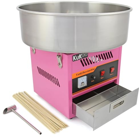 Candy Floss Machine Commercial KuKoo Making Machine Cotton Candy Maker Fun Party Cooking Snacks with Sticks