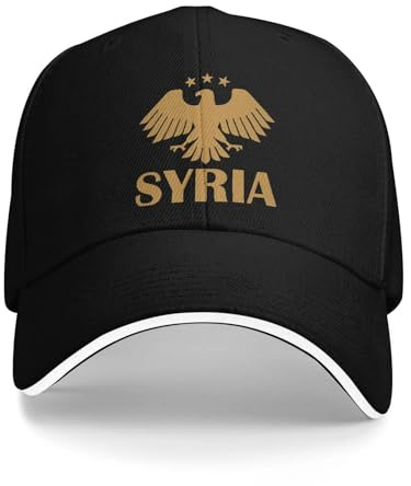 Syria-Adler-Symbol Baseballkappe Modische Sandwich-Mütze Männer Frauen Polyester-Sonnenkappen-Angeln