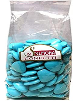 Confetti di Sulmona Cuori al Cioccolato, Celeste - 500 gr