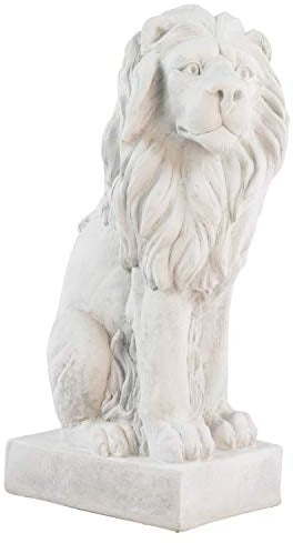 aubaho XL Löwe Skulptur Figur Statue Garten Haus Antik-Stil Gartendeko 75cm Torwächter