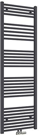 Heilmetz® Badheizkörper 160 x 50 cm Anthrazit Handtuchtrockner Bad Heizkörper Mittelanschluss Unten Handtuchheizkörper 654 Watt Leistung Handtuchwärmer