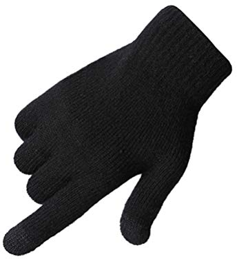 LIOOBO Touchscreen-Handschuhe für Herren – Warme Strickhandschuhe für Winter, Sport & Outdoor (Ski, Laufen, Training)