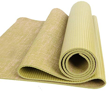 JMTLLYJD Yoga-Matte, Damen Erweiterte Übung Fitness-Matte Yoga-Gymnastik-Matte Anti-Rutsch Anti-Rutsch-Sportmatte 183 X 61 cm, Dicke 5mm (Color : Green)