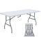 Lakhow Klapptisch aus Kunststoff, 180 Zirkonia, 180 cm, für Picknick, Grillen, Party, Weiß