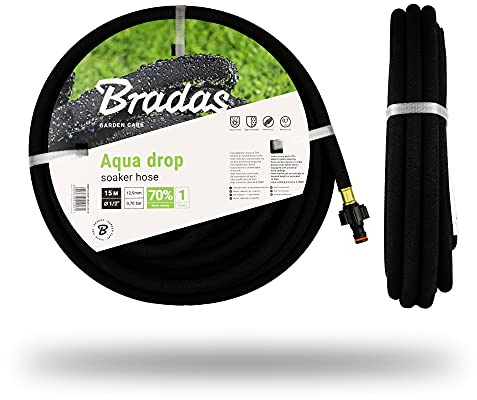 Leaky Garden Irrigation System - Soaker Hose - Water-Saving Porous Pipe. Soaker Lawn & Garden Watering Hose (25m(with connectors))