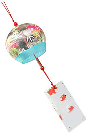 Cabilock Japanischen Windspiele Romantische Kirsche Wind Glocken Glas Einfache Pendnat Chimes Wind Glocken für Geburtstag Outdoor Indoor