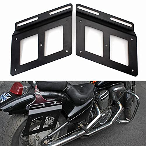 1 Paar Motorrad Satteltaschen Halterung (Schwarz)
