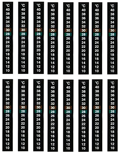 16 adesivi termometri per acquario, digitali, autoadesivi, per acquari e birra/vino