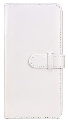 MUZIRI KINOKOO Mini Photo Album PU Leather Wallet Album Dessert Time Album Compatible For Fuji Instax SQUARE SQ1 SQ20 SQ10 SQ6 Camera Share SP-3 Pictures Holder 80 Pockets (White)